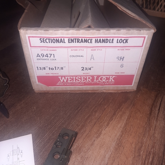 Weiser lock vintage sectional entrance handle lock - Picture 2 of 10